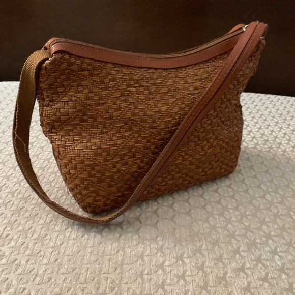 Vintage The Trend Purse Brown woven Straw shoulder bag - Picture 3 of 10